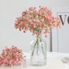 Soft Plastic Baby's Breath Artificial Flowers 22cm Real Touch Gypsophila Mini Bouquet for Wedding Home Decor, 1 Pack