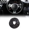 For Porsche Panamera Cayenne 911 Boxster Cayman Real Carbon Fiber Car Steering Wheel Modeling Decoration Panel Cover Accessory