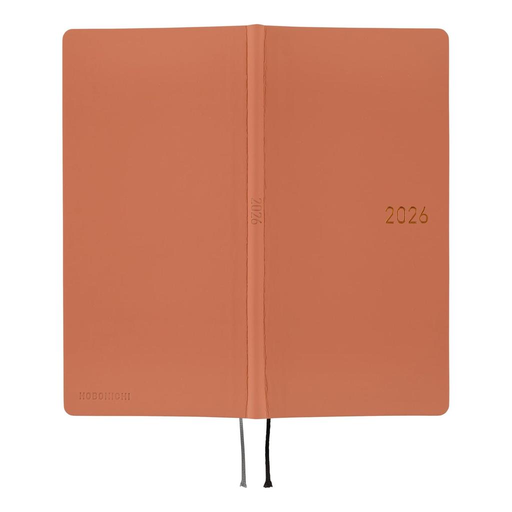 Hobonichi Techo 2026 Weeks Smooth/Milk Cocoa, January Start, Weekly Planner, Left, Slim Vertical