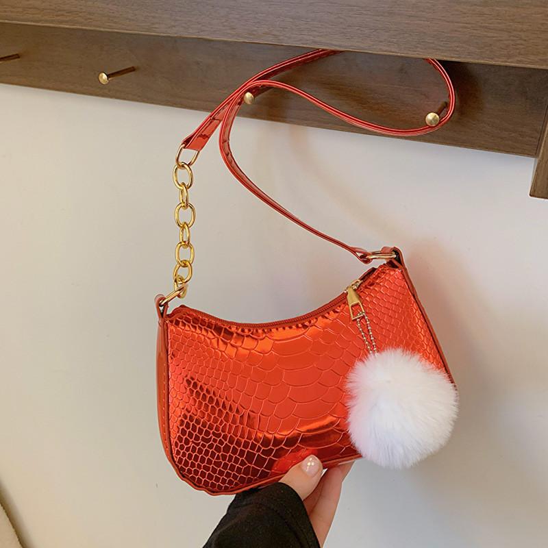 Fashionable Underarm Bag 2024 Spring Summer New Casual Shoulder Bag Street Trendy Pu Material