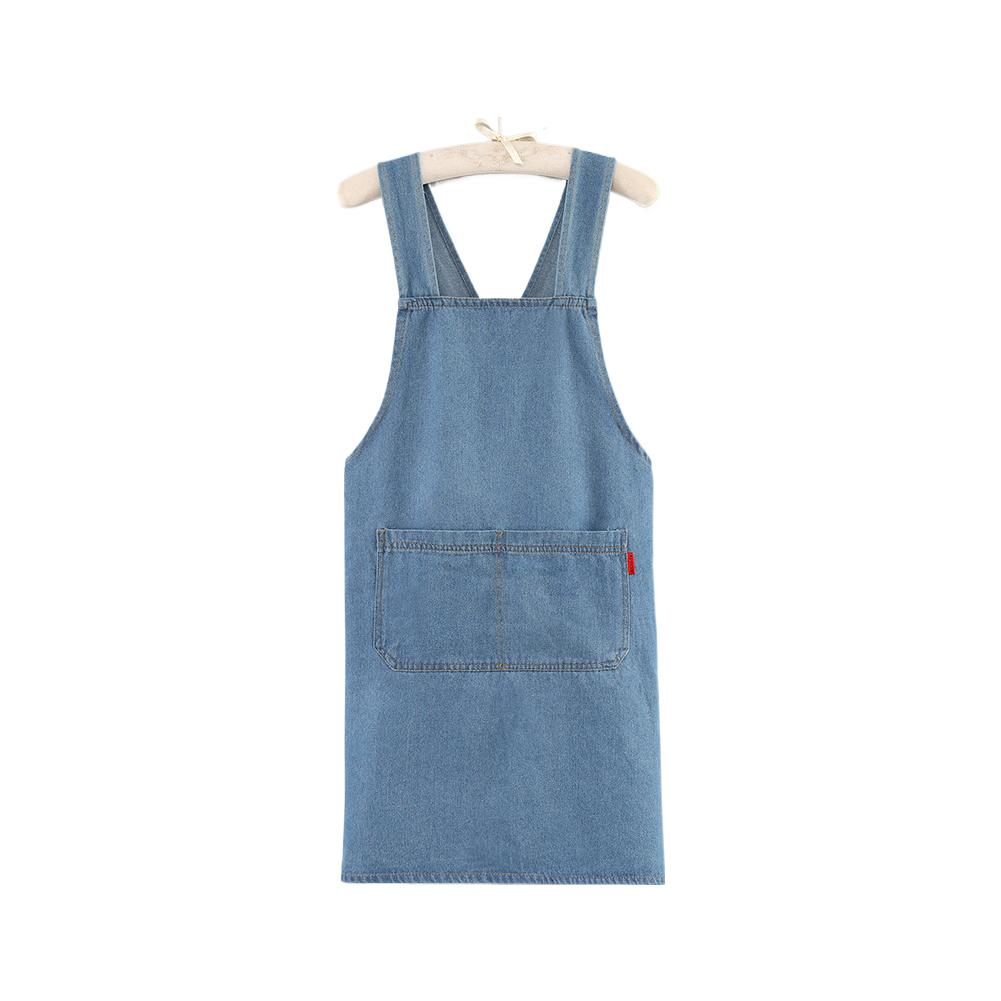 1 PIÈCE Tablier de Cuisine en Jean Lavé Épais pour la Maison Serveur de Restaurant Coiffeur Vêtement de Travail Accessoire Confortable Décontracté Durable