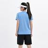 Li Ning Serie Tennis da Tavolo Sport Casual Minimalista Color Block T-Shirt Manica Corta Unisex Top Azzurro AAYV071-3