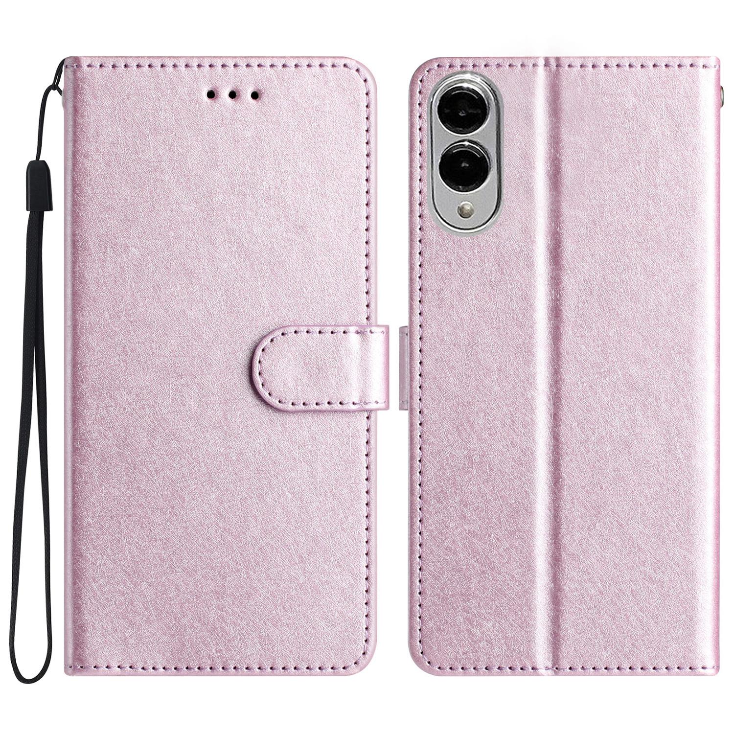 

For Samsung Galaxy S25 Edge Wallet Case Leather Folio Phone Cover Magnetic Clasp Light Purple