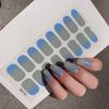 1 Sheet Semi Cured Wrap Gradient Nail Sticker Multi Color Solid Gel Full Cover Slider No Need UV Lamp Cured Fast Gel Nail Decal