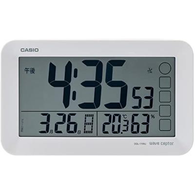 Alarm Clock, Radio-Controlled Table Clock, White, Auto-Light, Digital, Snooze, Light, DQL-1...