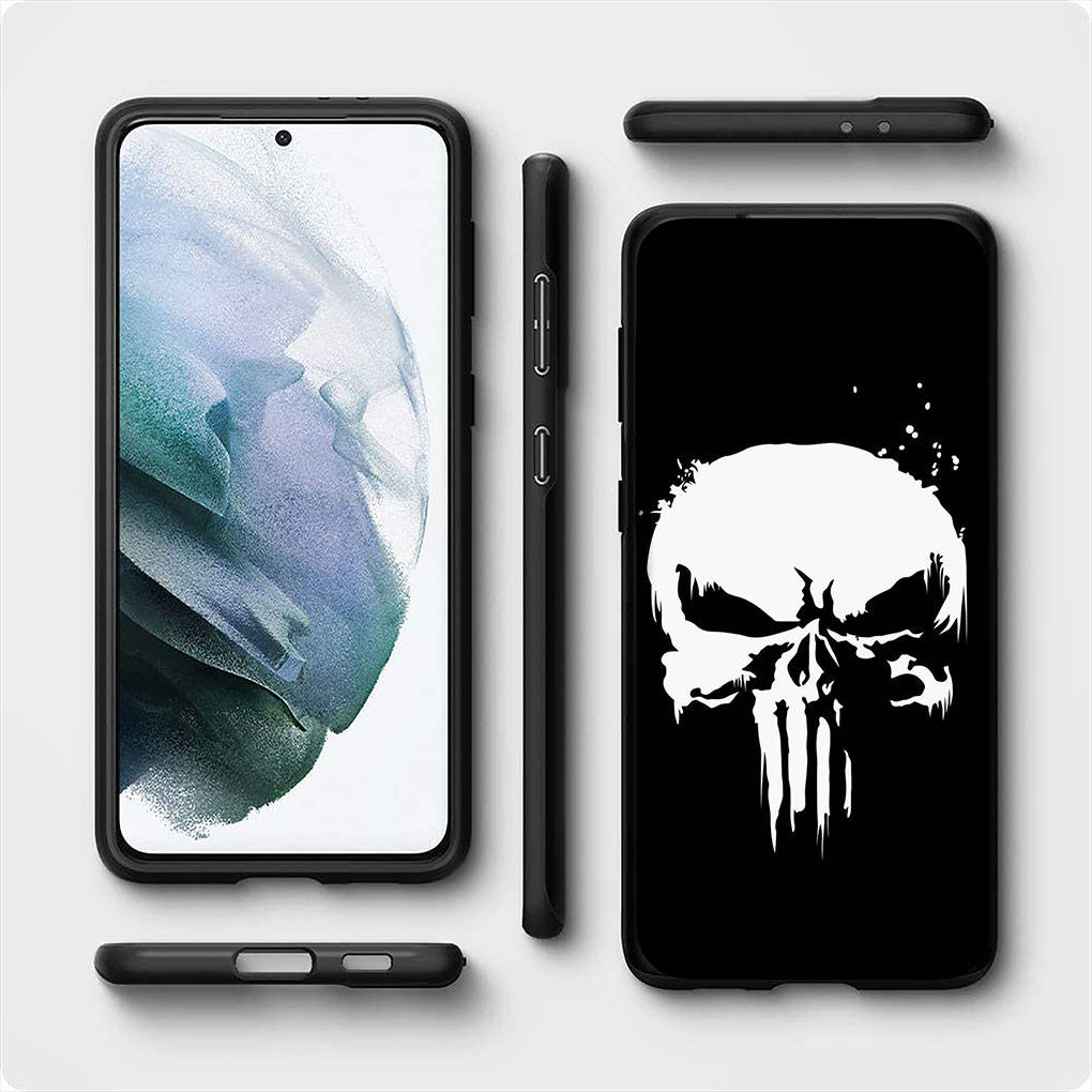 Für iPhone 16 15 X XR Samsung Galaxy S24 S23 Plus Xiaomi Redmi Note 13 12 11 Pro Max 9 10 14 OPPO Huawei Cover The Marvel Punishers Skull Handyhülle