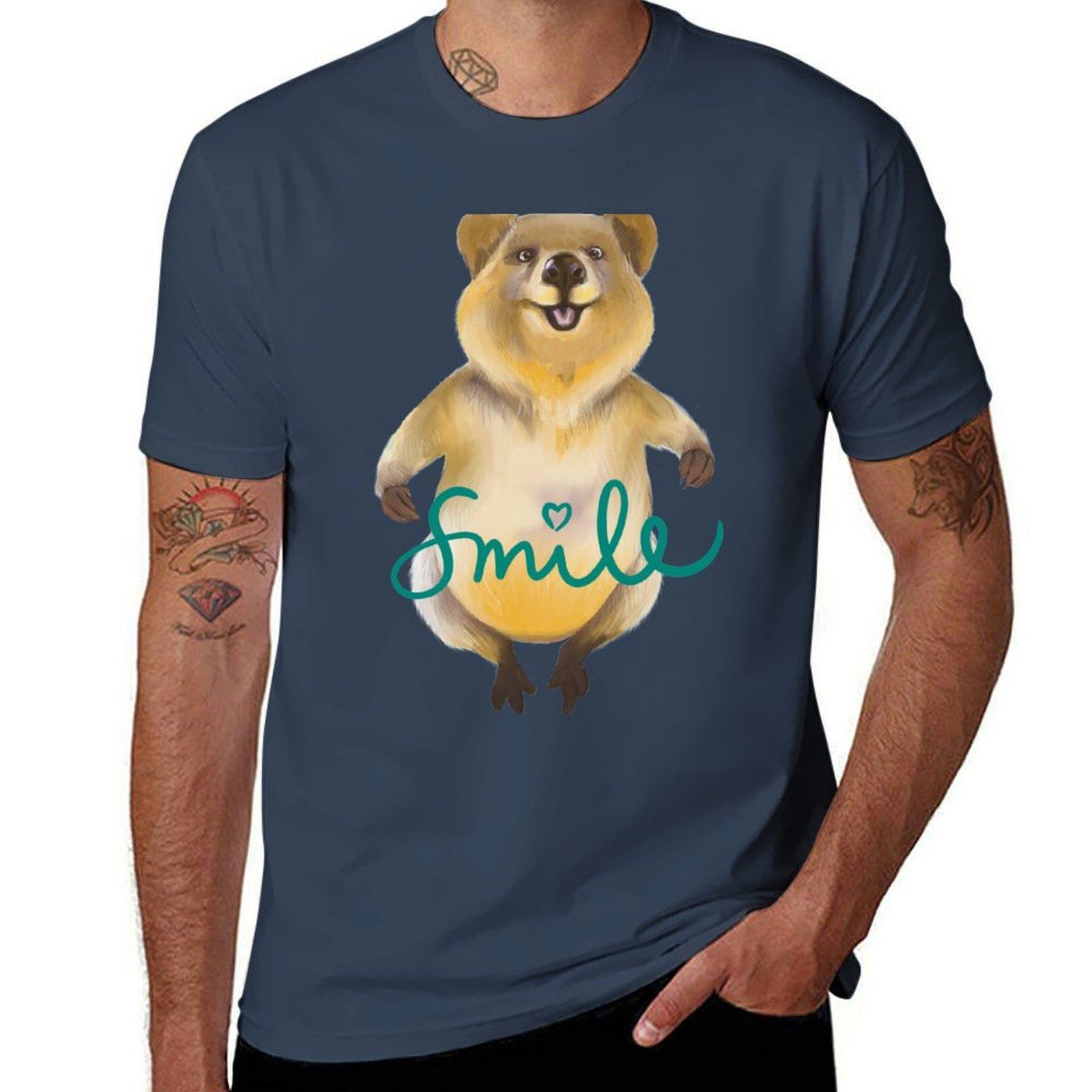 Dont worry Be Happy (as a quokka) TShirt Utility Work Short Sleeve Top S