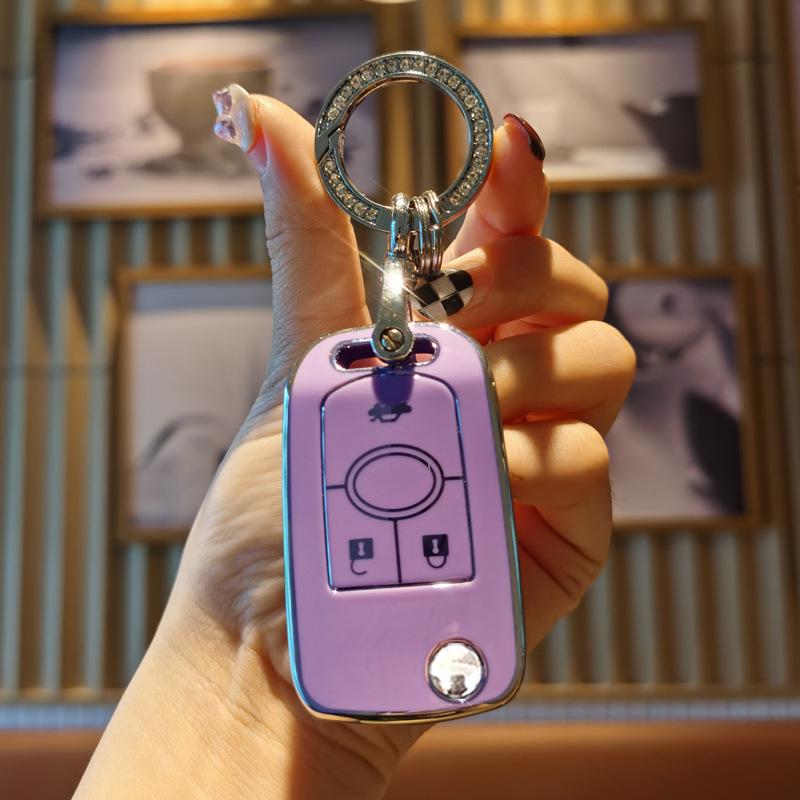 Buick Excelle Schlüsselhülle (09/11/13/15 Modelle) - Kompakte Autoschlüsseltasche mit Schnalle