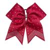 Glänzende Strass-Schwalbenschwanz-Schleifen-Haargummis für Mädchen - Cheerleading-Band-Kopfschmuck