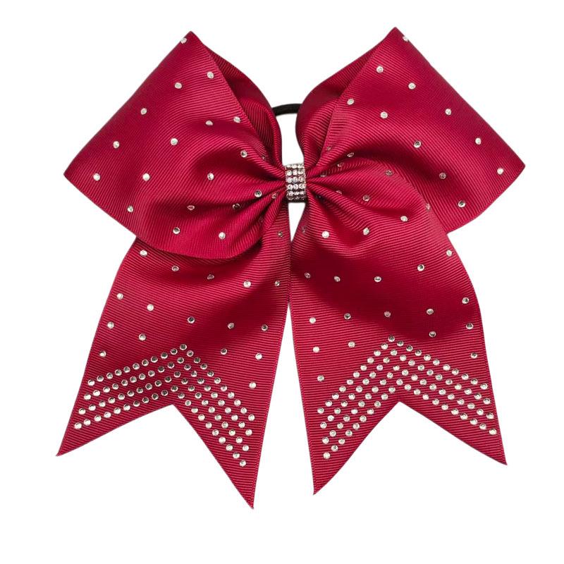 Glänzende Strass-Schwalbenschwanz-Schleifen-Haargummis für Mädchen - Cheerleading-Band-Kopfschmuck