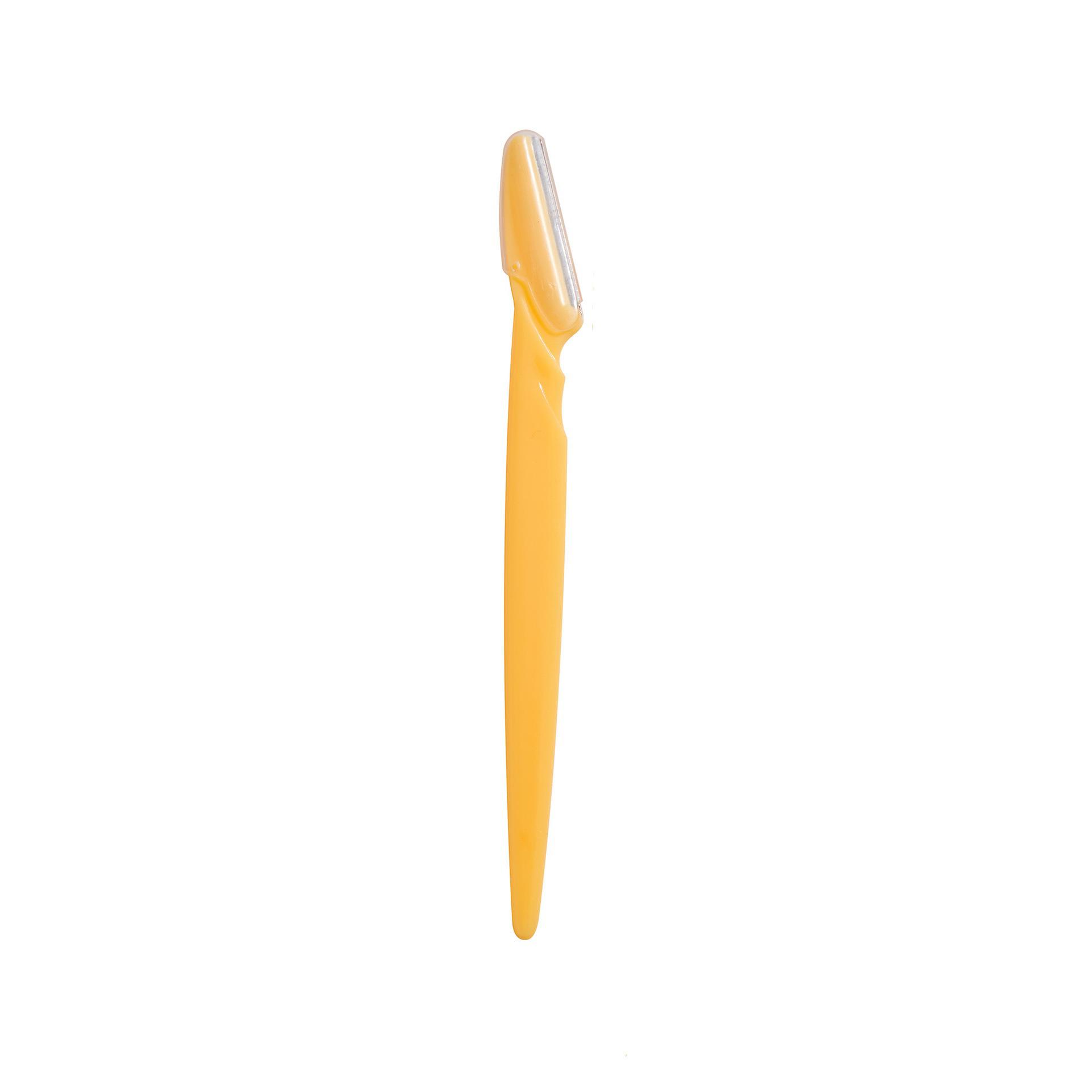 Stainless Steel Eyebrow Razor - Professional Shaping Blade for Beginners & Makeup Artists жёлтый
