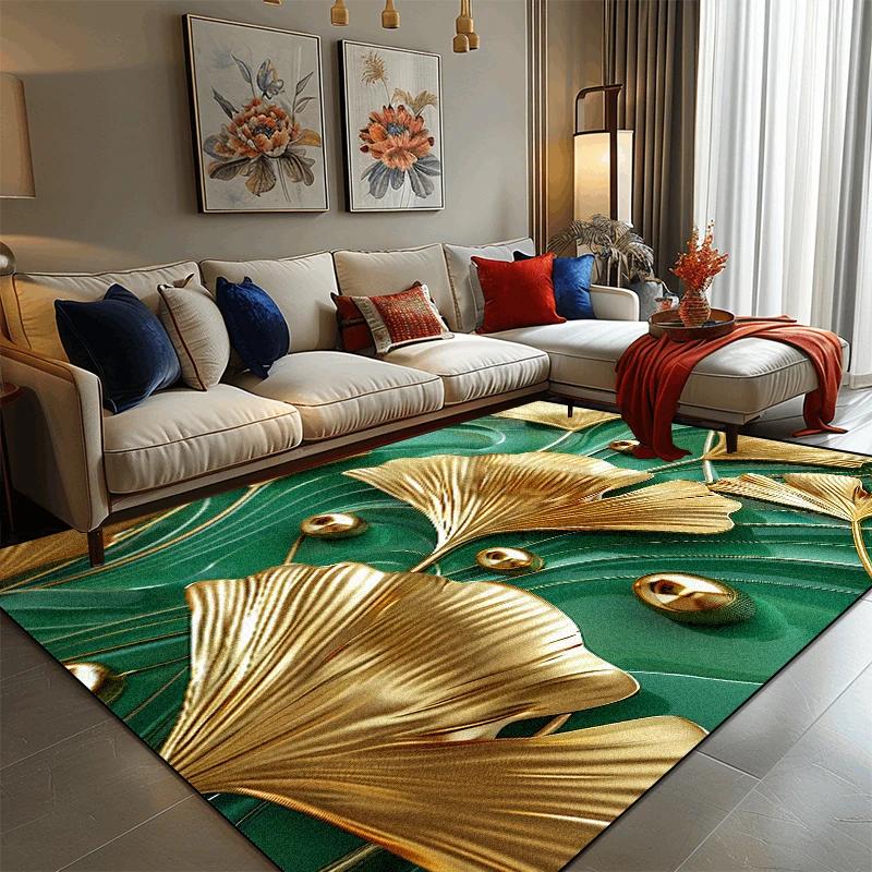 Light Luxury 3D Flower Carpets Living Room Decoration Large Rugs Modern Home Sofa Side Floor Mat Bedroom Bedside Soft Foot Mats