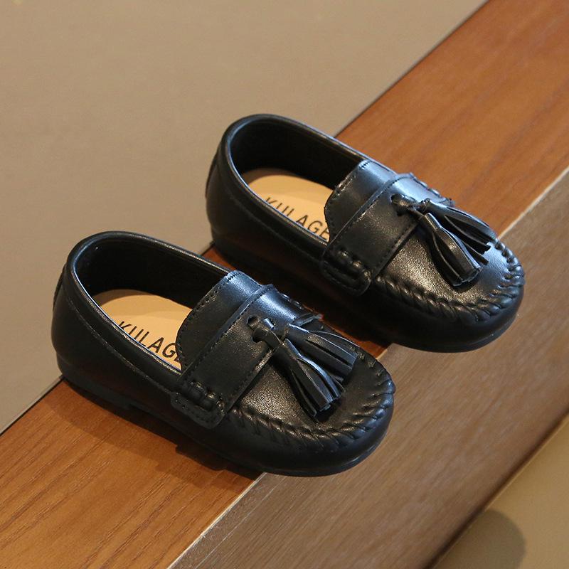 Dziecięce Skórzane Buty Mary Jane - Wiosna/Jesień 2025 Wsuwane Miękka Podeszwa dla Chłopców i Dziewcząt
