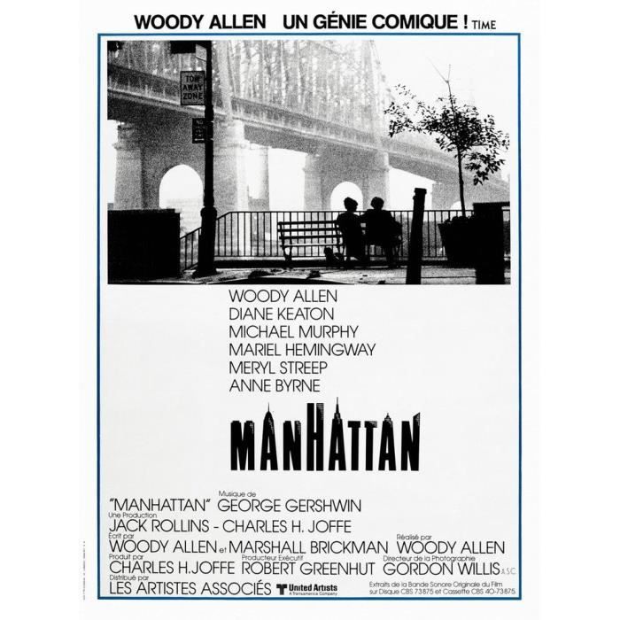 

MANHATTAN Affiche Cinéma Originale Roulée Petit format 53x40m Movie Poster WOODY ALLEN Retirage 1990