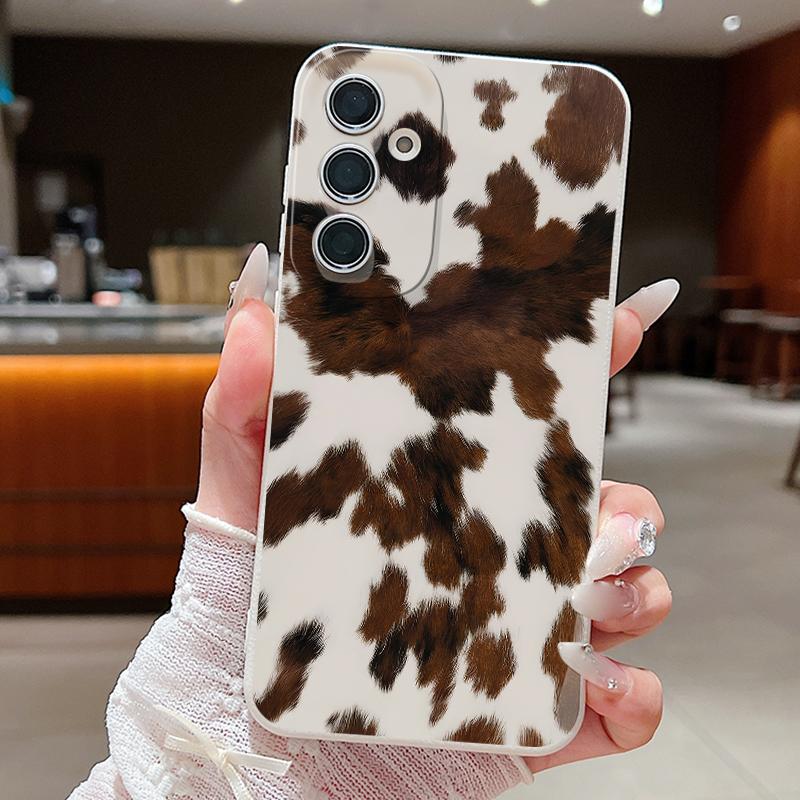Leopard Printed TPU Phone Case For Samsung Galaxy S26 S25 S24 S23 Ultra S22 Plus S25 FE Edge Soft Silicone Leather Texture Cover
