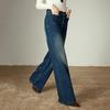 Chuyu Women's Warm Lycra Stretch Wide-Leg Shaping Jeans