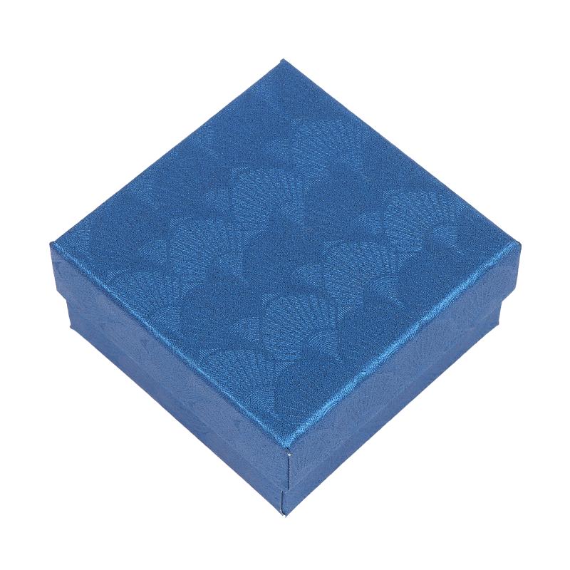 5Pcs 7X7Cm Cardboard Jewelry Packaging Box Necklace Earring Bracelet Box Paper Gift Storage Case With Black Sponge