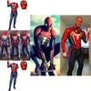 PS4 Insomniac Žmogus-voras Cosplay Kostiumas 3D Spausdintas Suaugusiems Vaikams Spidey Zentai Kostiumas Su Išskirtiniu Meistriškumu Ir Kvėpuojančiu Lėkštės Medžiaga