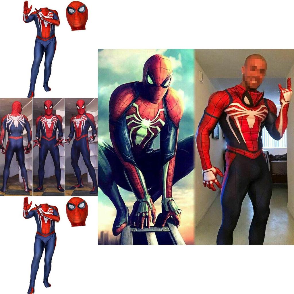 PS4 Insomniac Žmogus-voras Cosplay Kostiumas 3D Spausdintas Suaugusiems Vaikams Spidey Zentai Kostiumas Su Išskirtiniu Meistriškumu Ir Kvėpuojančiu Lėkštės Medžiaga