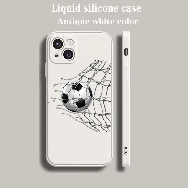 Football Sport Phone Case for iPhone 16 15 14 13 12 Pro Max 11 Pro Max 7 8 Plus XS XR Luxury Silicone Shell Capas Fundas