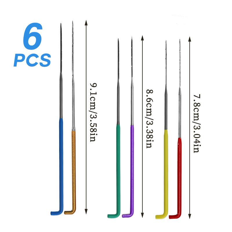 

6Pcs Needle Felting Needles Wool Felting Supplies Multi Color Metal Felting Needles Color Coded Felting Needles for Beginners