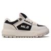 MLB Chunky Liner Shock Absorbers Slip Resistant Low top Casual Shoes Unisex White Black Sneakers 3ASXCLW4N-50BKS