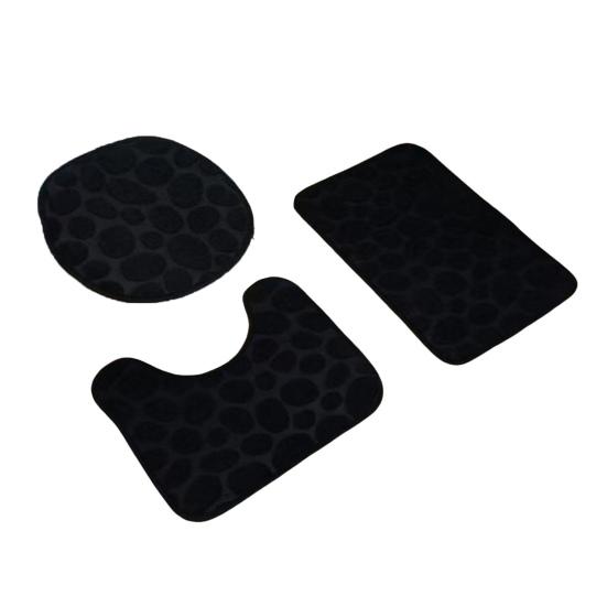 Non-slip Floor Mat U-shaped Pad Three-piece Set Wear Resistant Solid Color
