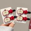 4Pcs Girl Hairpin Red Fruit Slice Decor Hair Clips Smooth Surface Rounded Edges Lightweight Hair Pins Hair Accessories