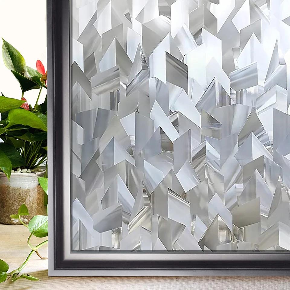 Wide 75/90 Cm Heat Control Rainbow Window Vinyl Security Window Tint Sun Protection Film Non Adhesive Stickers Stained Glass