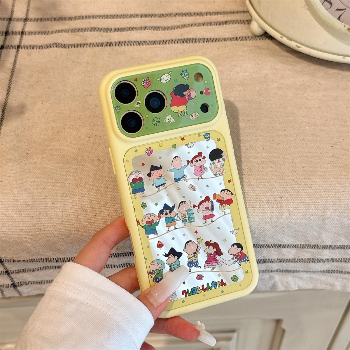 

Shin-chan Family iPhone 15/Pro Max Drop-Proof Mirror Window Case iPhone 16 Pro Max