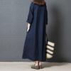 Loose Plus Size Women's Linen Solid Color Dress