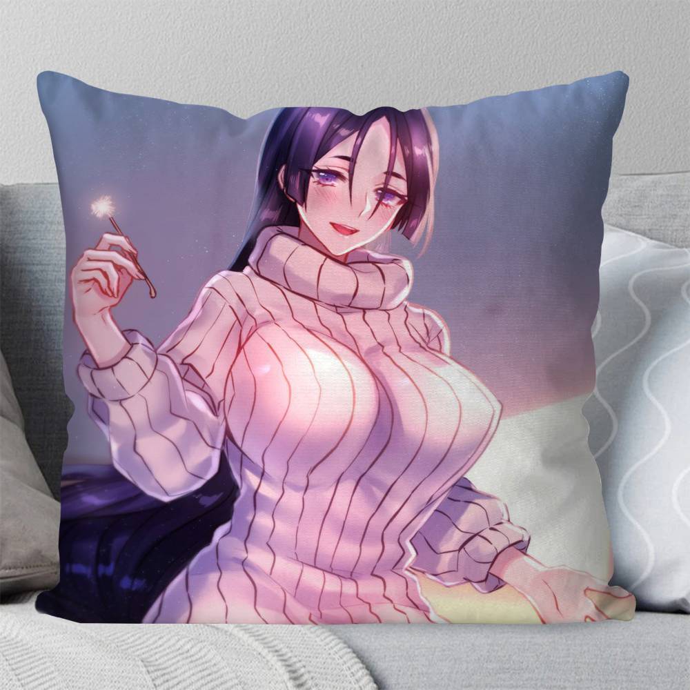 Minamoto No Raikou Anime Fate Grand Order Pillow Case Fashion Square Pillowcase Bedroom Sofa Room Ins Decoration Leisure