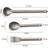 Ultralight New Pure Portable Long Handle Spoon Cutlery Fork Outdoor Picnic Accessories Titanium Cookware