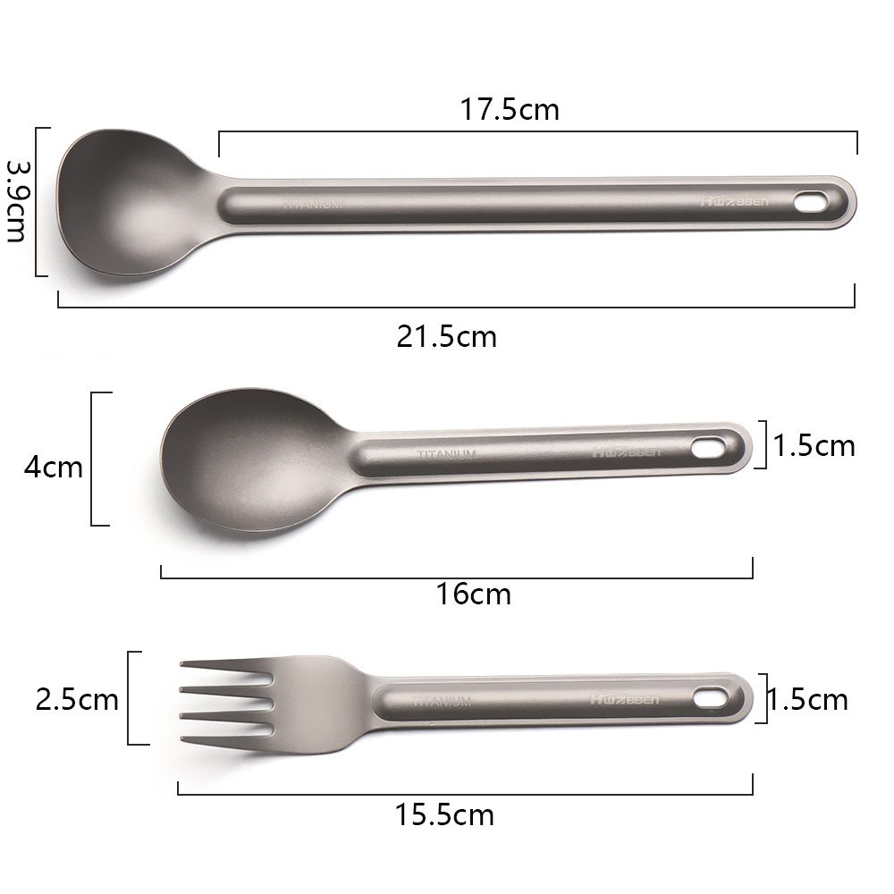 Ultralight New Pure Portable Long Handle Spoon Cutlery Fork Outdoor Picnic Accessories Titanium Cookware