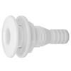 White Injection Molded Polypropylene Thru Hull Fitting Hose Coupling  Boat Drainage