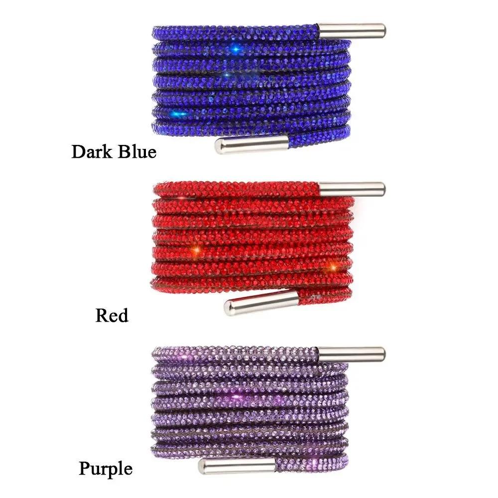 Lacci per Scarpe di Strass di Lusso Lacci Arcobaleno Lacci per Sneakers Lacci per Scarpe Lacci Rotondi per Scarpe 100/120/140/160CM 1Pz Corde Fai da Te
