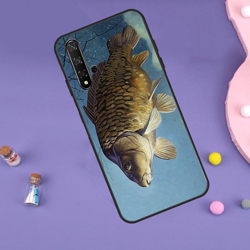 CARP FISH FISHING For Huawei Nova Y61 Y60 Y70 Y72 Y73 Y90 Y91 9 10 SE 7i 8i 11i 12i P30 P40 Lite P60 Pro Case