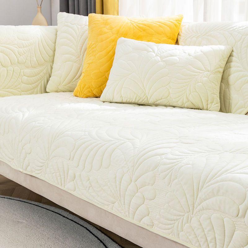 Crystal Plush Sofa Cushion, Simple and Modern Solid Color Thickened Seat Cushion, Warm and Non-slip Winter Sofa Cover