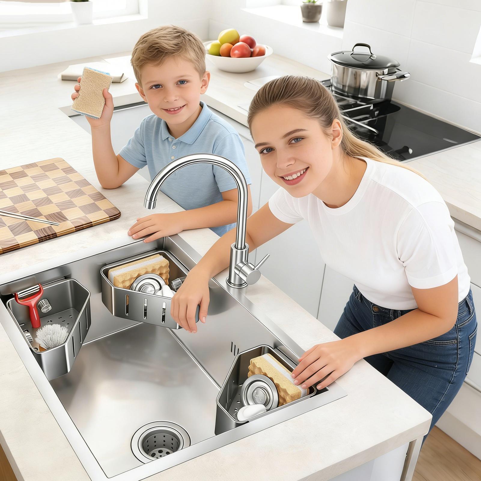 

Sponge Holder For Kitchen Sink Corner Triangle Storage With Suction Cup Sponge Holder For Sink For Soap Brush Stopper China Mainland