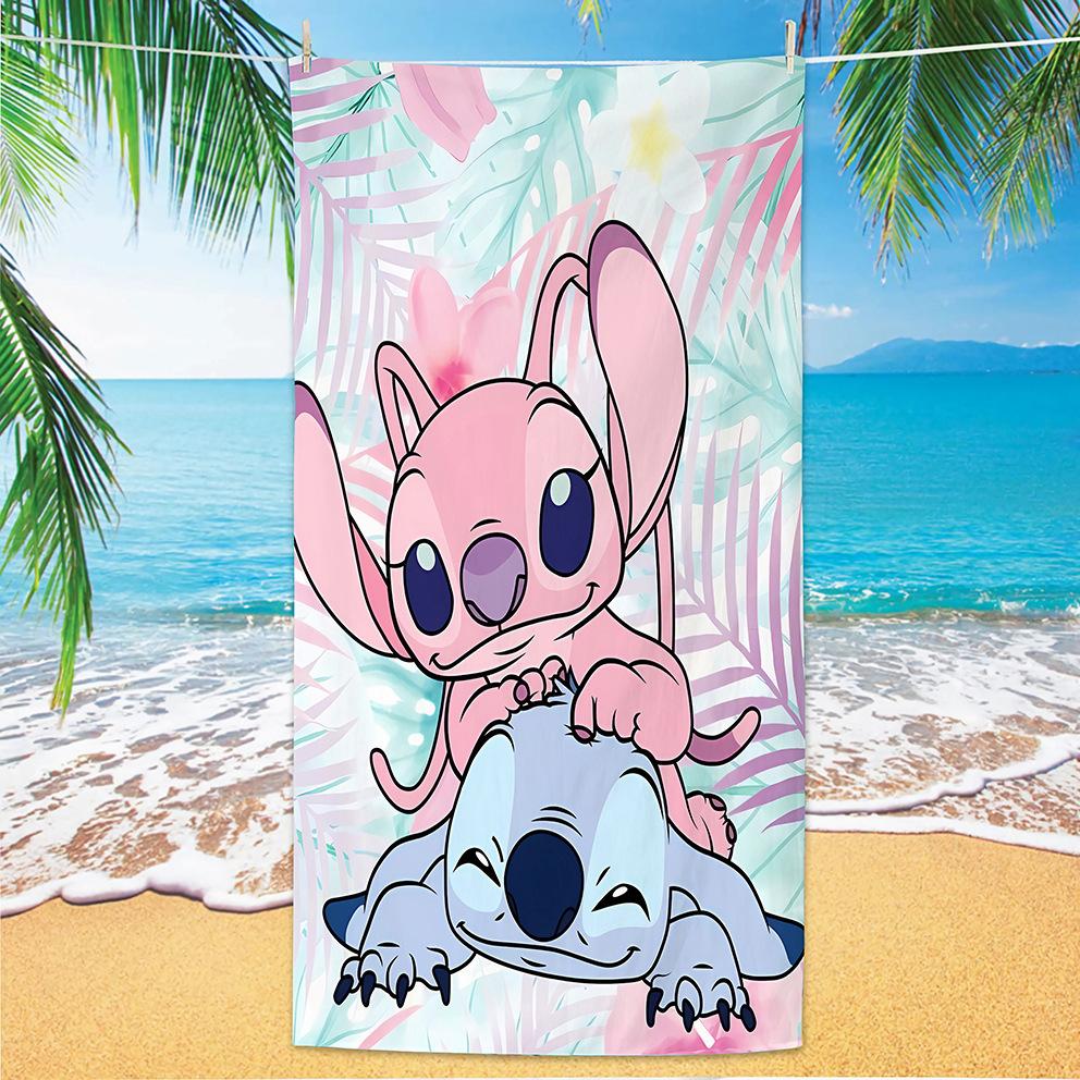 New Printed Beach Towel Stitch Kulomie Beach Towel Children'S Cartoon Towel Cloth