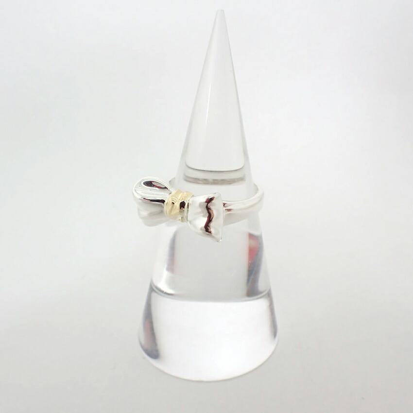 [Used] TIFFANY 925/750 ribbon ring / size 8 / g502-43