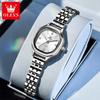 OLEVS 5888 Woman Watch Fashion Elegant Small Square Dial Gold Watches for Women Solid Steel Strap Original Quartz Wristwatches