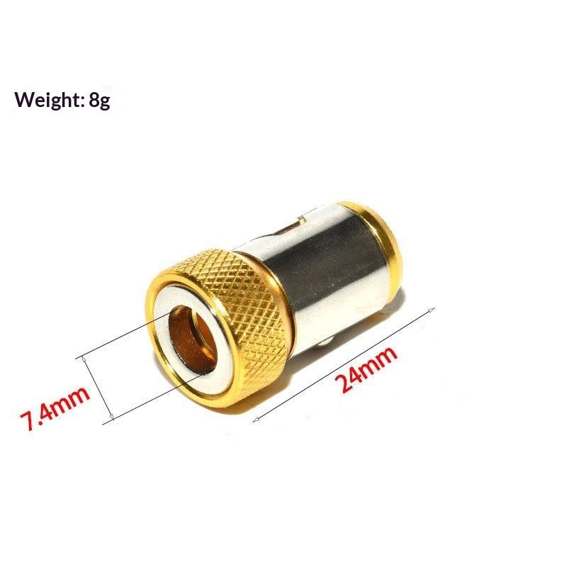 1/3/5Pcs Universal 1/4 Batch Head Colored Magnetic Coil Metal Screwdriver Head Magnetizer Electric Tool Accessory Set