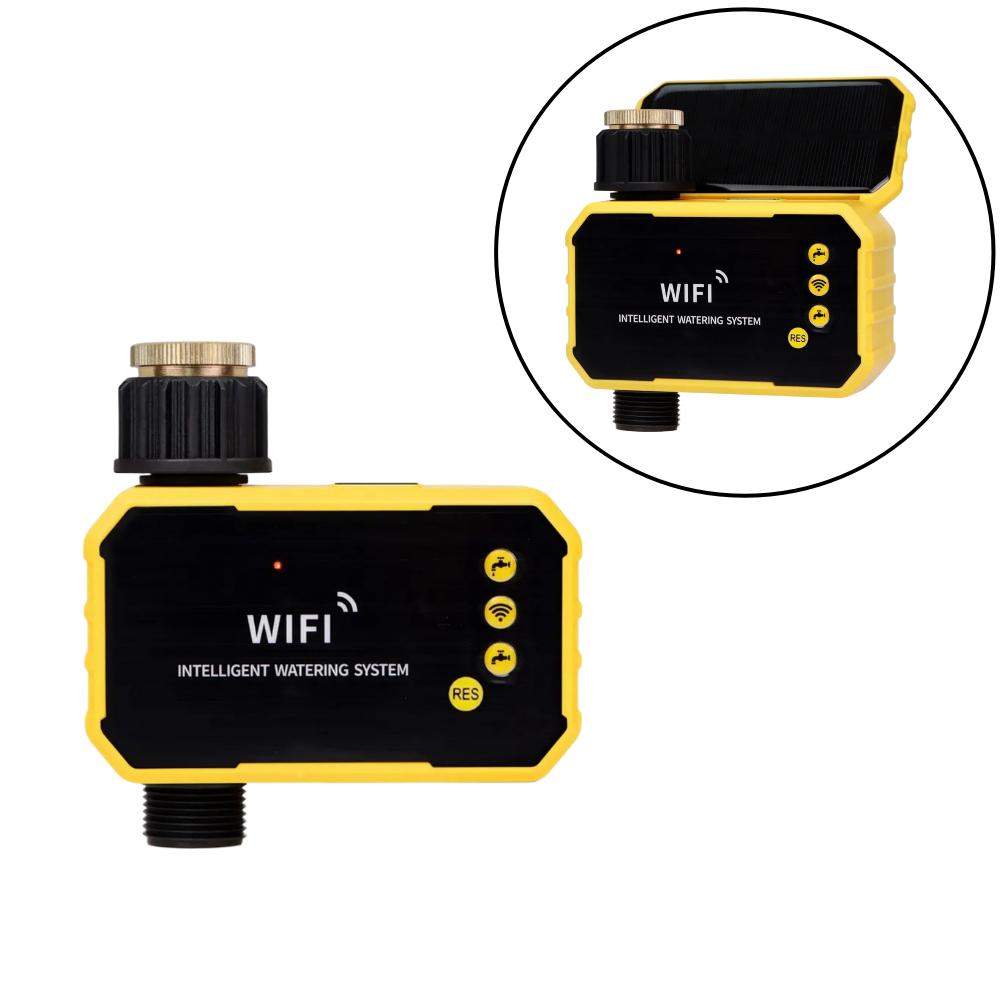Smart Plant Watering System with Solar Panel WiFi Connectivity and Rain Detection for Scheduled Garden Irrigation