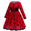 Costumi di Halloween transfrontalieri europei e americani per donna, maschere, costumi COS, pois, coccinella, vestito da spettacolo per bambina BB52