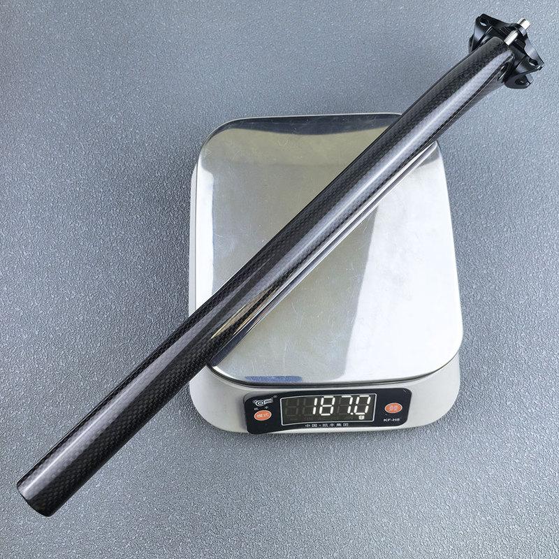 Carbon Fibre MTB Bike Seatpost 25.4/27.2/30.9/31.6mm Offset 20mm Road Bicycle Seat Post 3K Carbon Weave