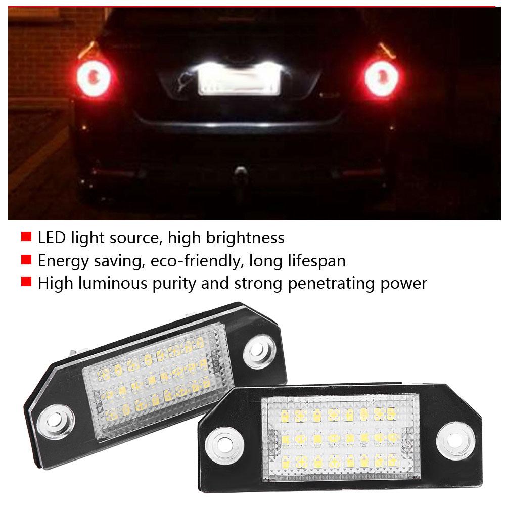 2 buc 24 margele LED Lampă cu LED pentru plăcuță de înmatriculare pentru Ford C MAX Focus MK2