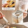 Condiment Jar Spice Container Sugar and Salt Container Set Glass Seasoning Box with Spoon Dustproof Lid and Handle