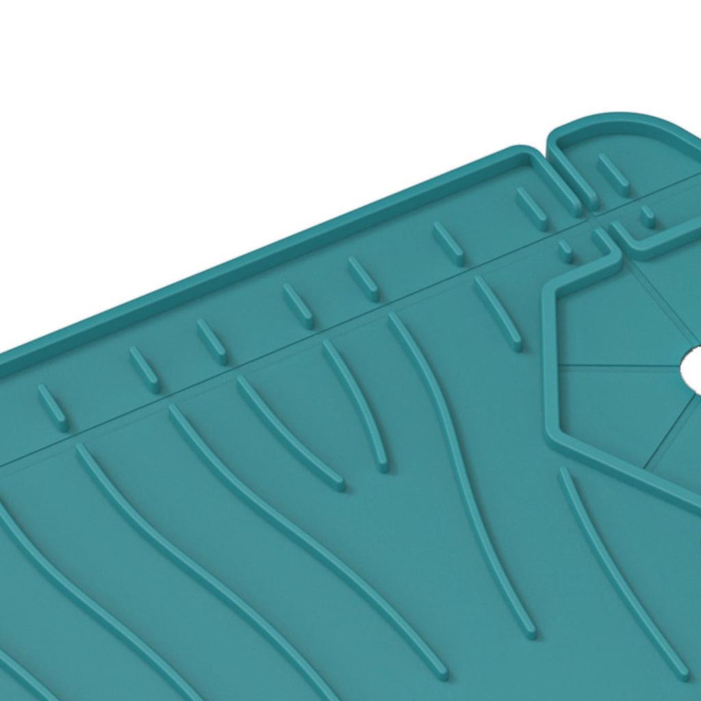 Kitchen Sink Splash Guard Foldable Non Slip Silicone Faucet Mat Handle Drip Catcher Tray for