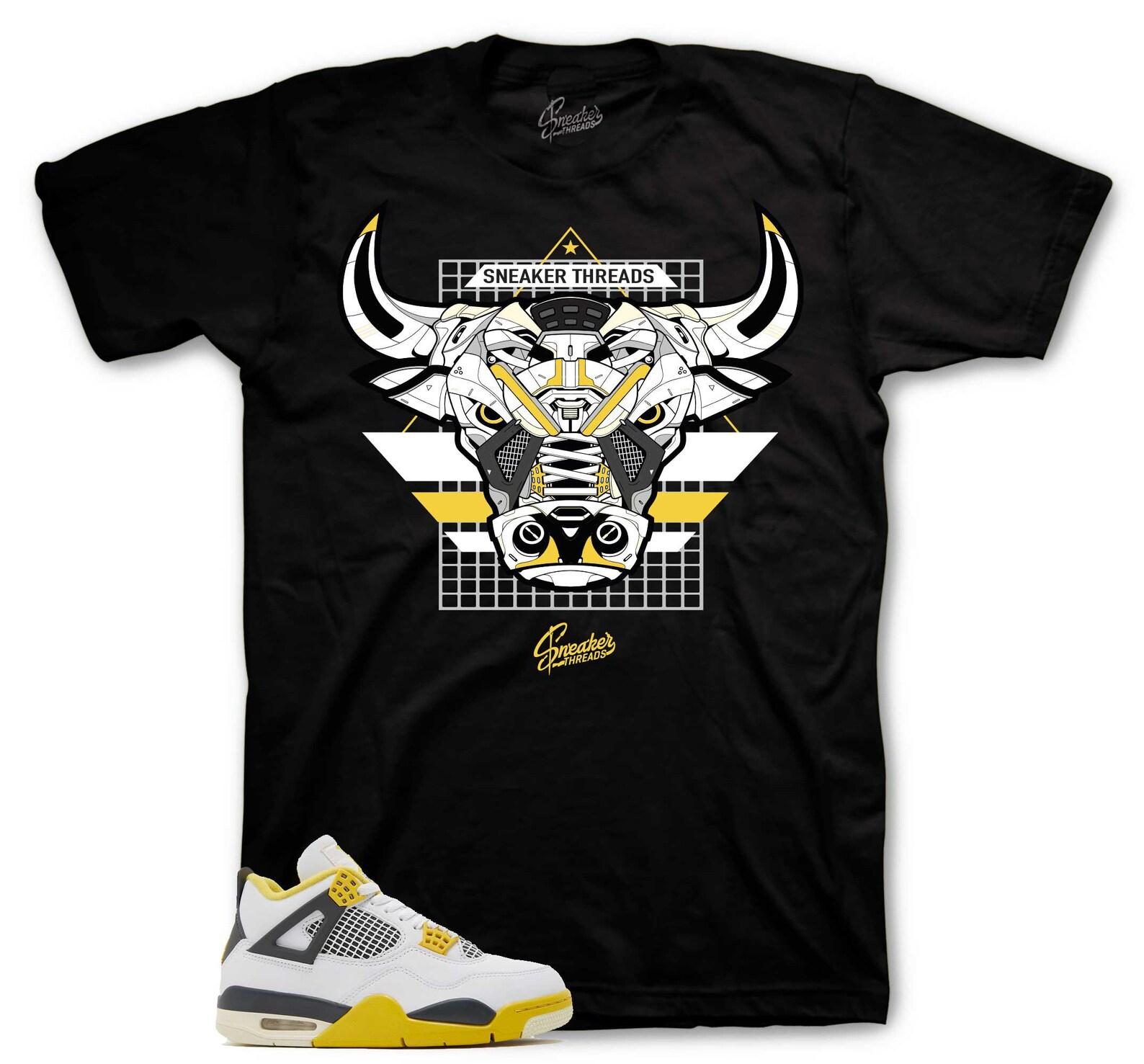 Sneaker Tees To Match Retro 4 Vivid Sulfur AJ4 - War Bully Shirt S